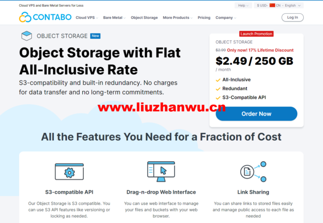 Contabo：正式上线新加坡对象存储，限时8折终身优惠，2.89欧250G/月，最大支持到25T，美国机房无附费进行中-主机之家测评