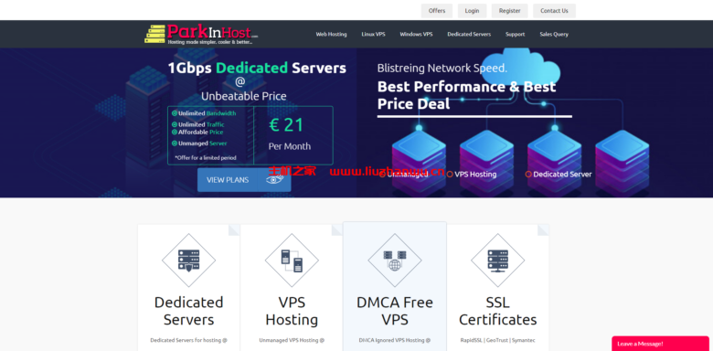 Parkinhost：俄罗斯抗投诉VPS六折促销，KVM架构，无视版权，不限流量，年付33.3美元起-主机之家测评