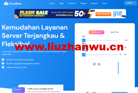 idcloudhost：Cyber​​Panel VPS，可选新加坡/印度尼西亚数据中心，300Mbps带宽不限流量，月付$6起-主机之家测评